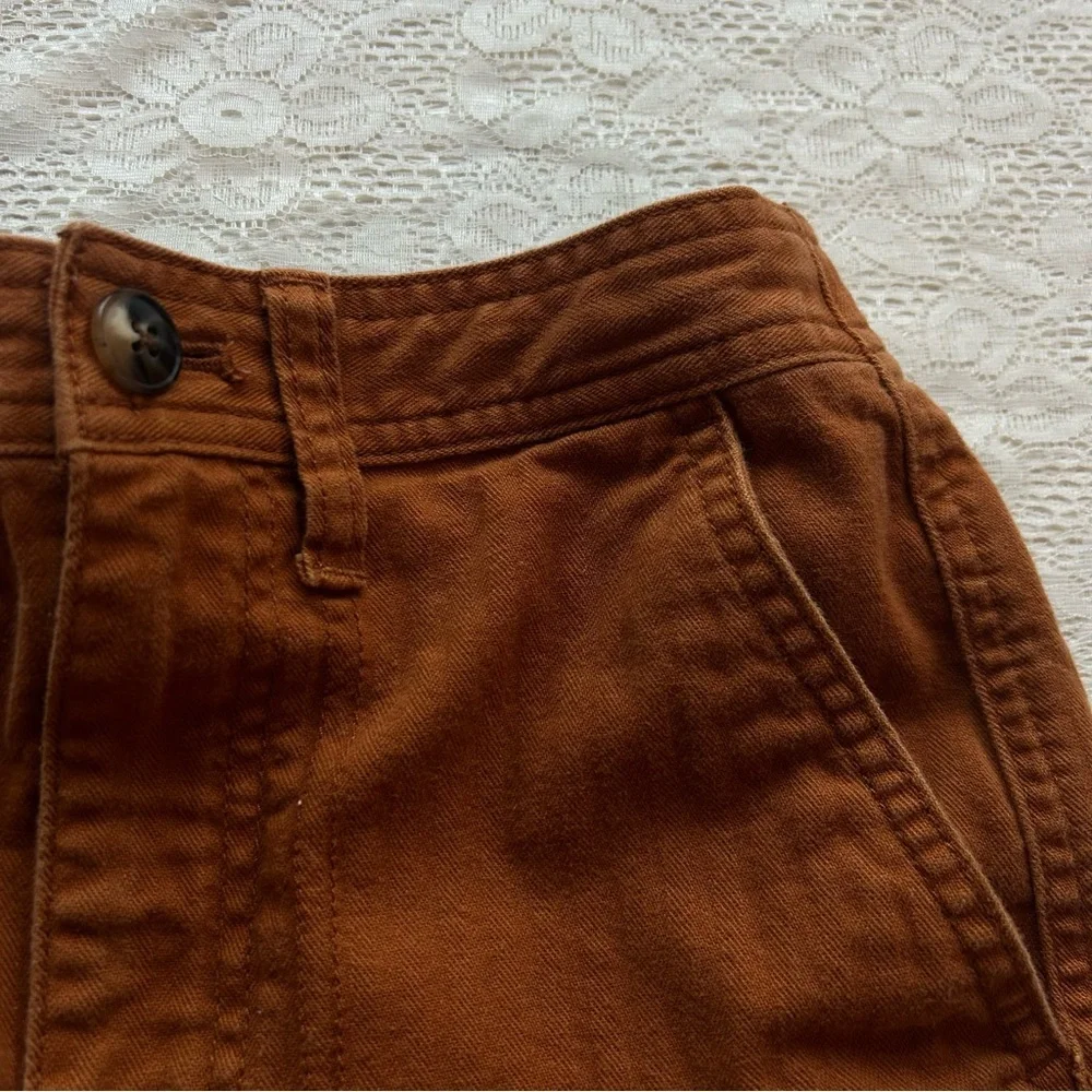 Madewell XXS burnt orange high rise cargo shorts - Picture 4 of 10
